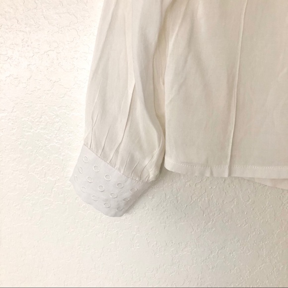 Victorian White Ruffle Neck Top - Picture 3 of 5